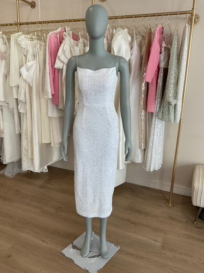 Markarian - White Sequin Bow Midi (4)