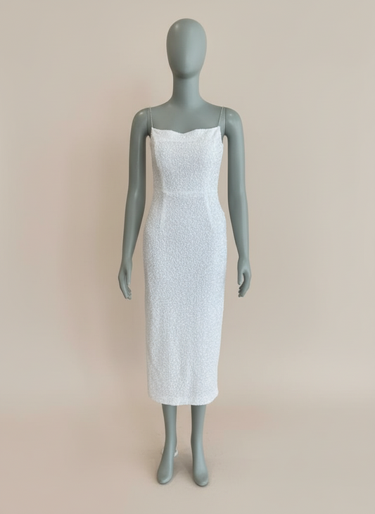 Markarian - White Sequin Bow Midi (4)