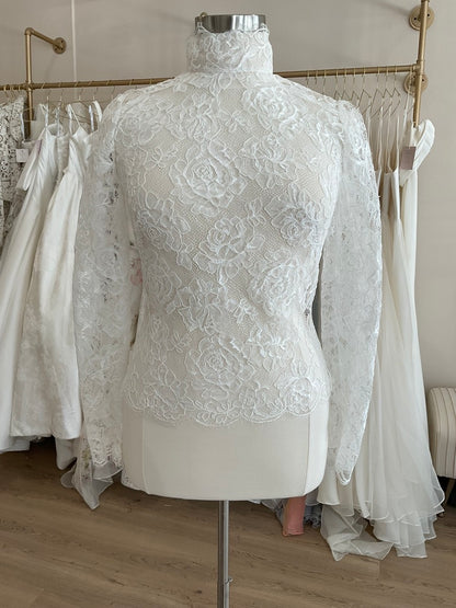 Monique Lhuillier - Lace Turtleneck Jacket (14)