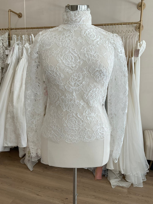 Monique Lhuillier - Lace Turtleneck Jacket (14)