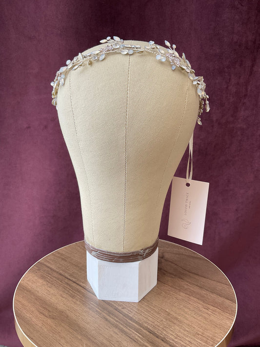 Silver and Opal Hair Vine