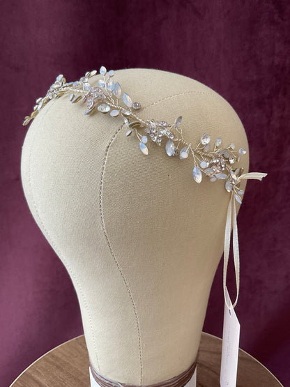 Silver and Opal Hair Vine