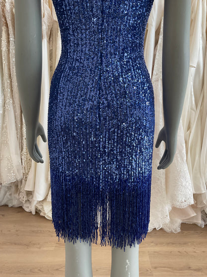 Naeem Khan - Beaded Fringe Sequin Mini Dress