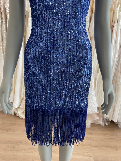 Naeem Khan - Beaded Fringe Sequin Mini Dress