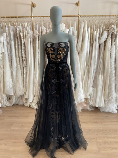 Marchesa Notte - Strapless Tulle and Sequin Gown