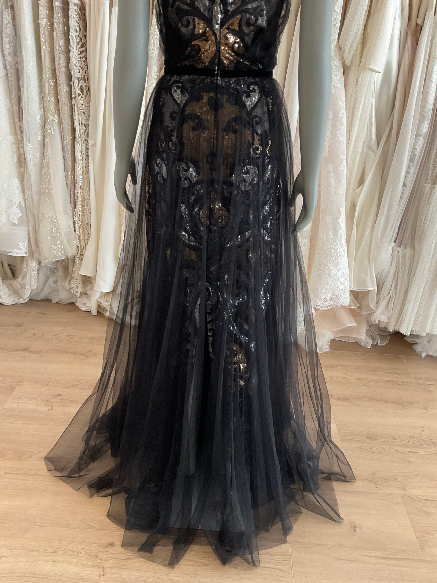 Marchesa Notte - Strapless Tulle and Sequin Gown