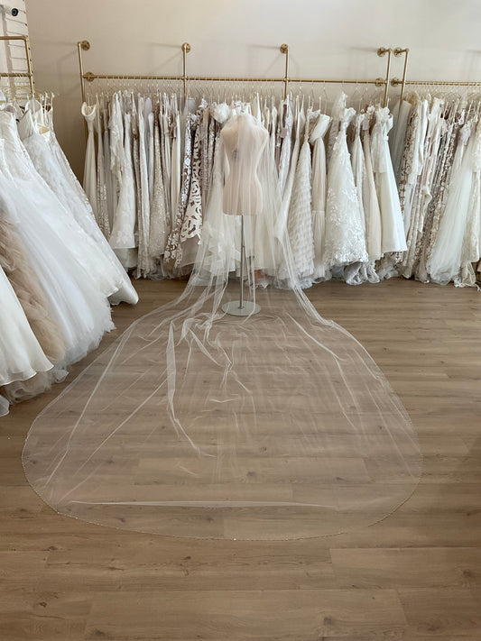 Morilee - Custom 170" beaded edge veil