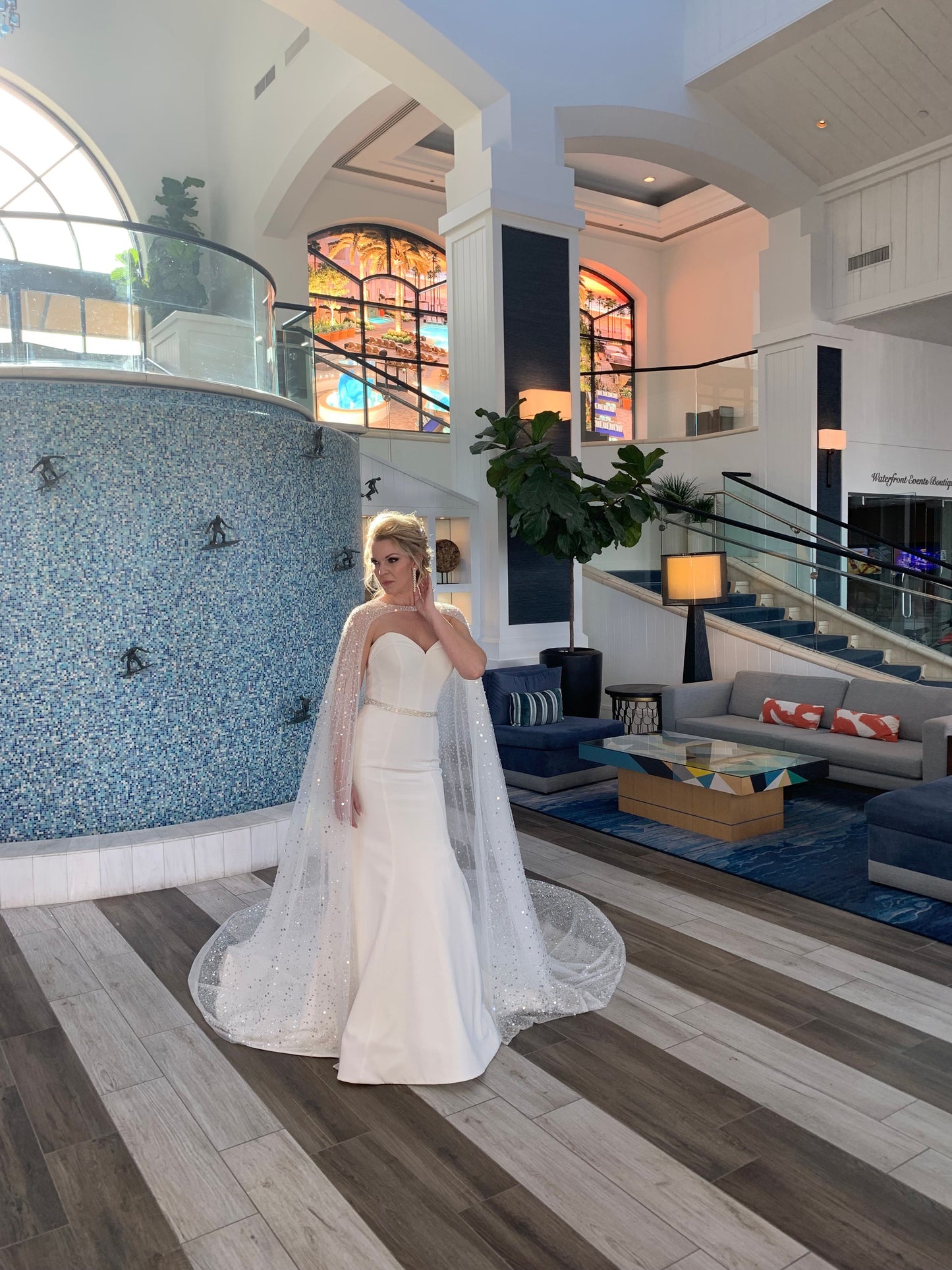 Estee Couture - Custom Sequined Bridal Cape