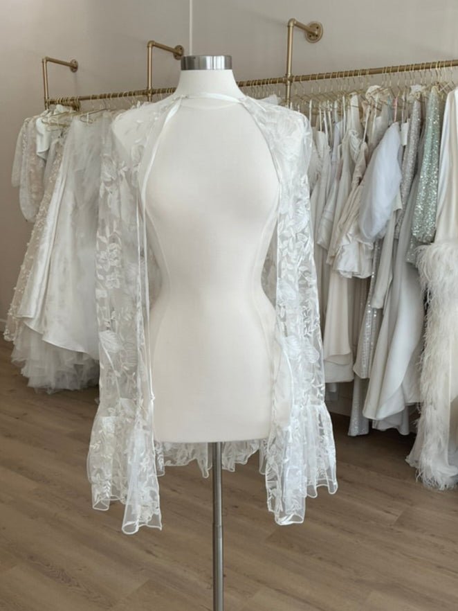 Alexanrda Grecco - Delphina Cape FloralCapes/ScarvesIvory