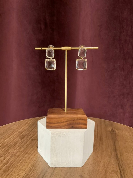 Cocoe Voci - The Coold Girls Ice - Cube Crystal EarringsJewelry
