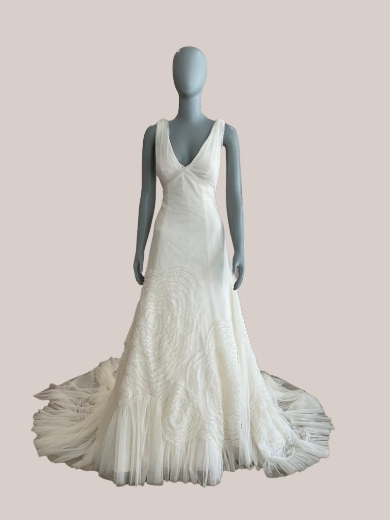 Vera Wang - Vintage V Neck A Line (8)