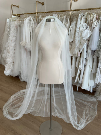 Galia Lahav - Raw Edge Cathedral VeilBridal VeilsIvory