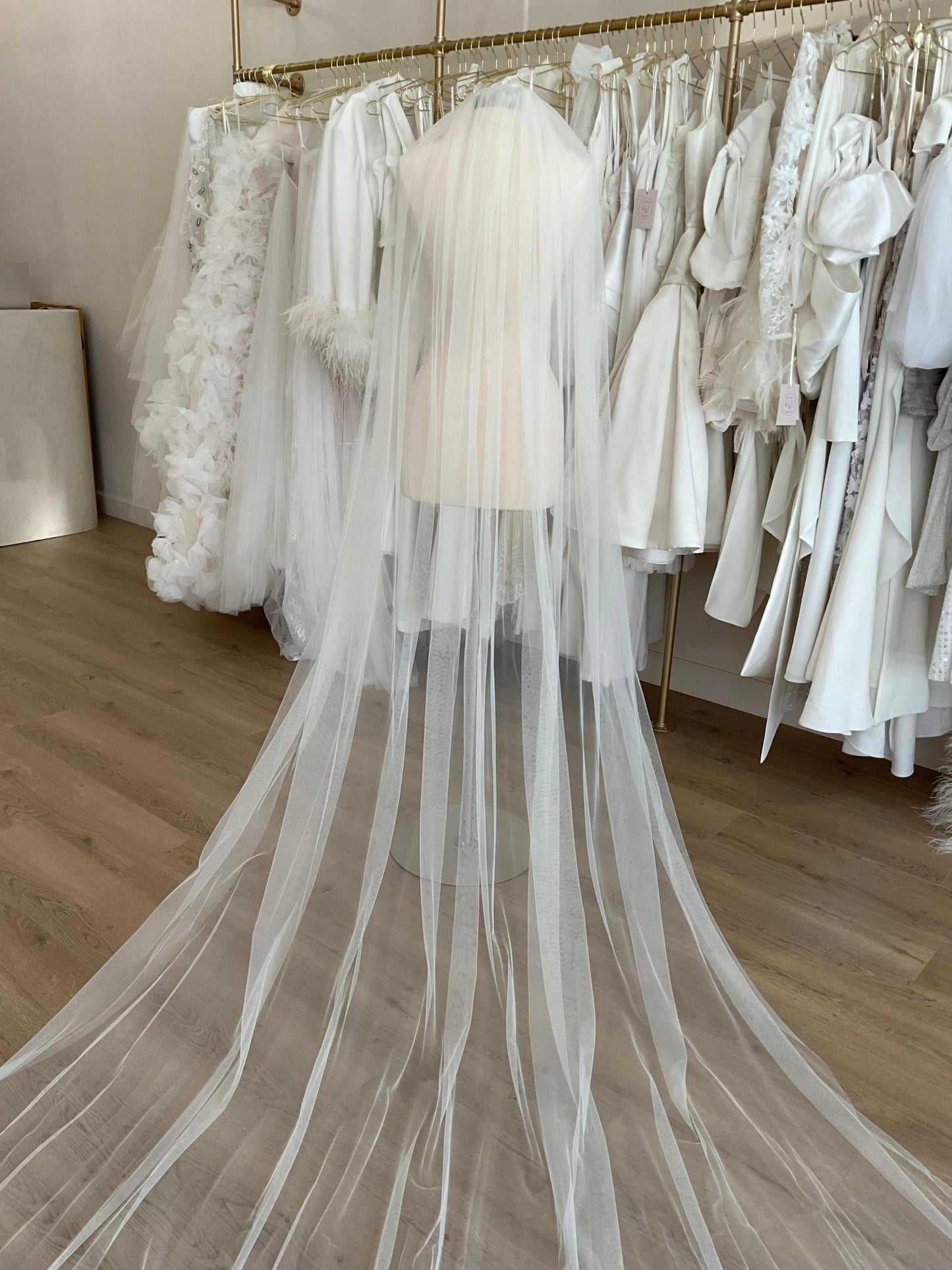 Galia Lahav - Raw Edge Cathedral VeilBridal VeilsIvory