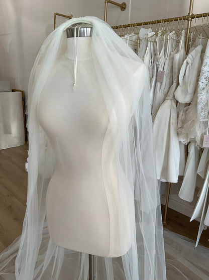 Galia Lahav - Raw Edge Cathedral VeilBridal VeilsIvory