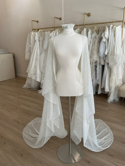 Galia Lahav - Sterling Cape (modified)Capes/ScarvesIvory/Silver