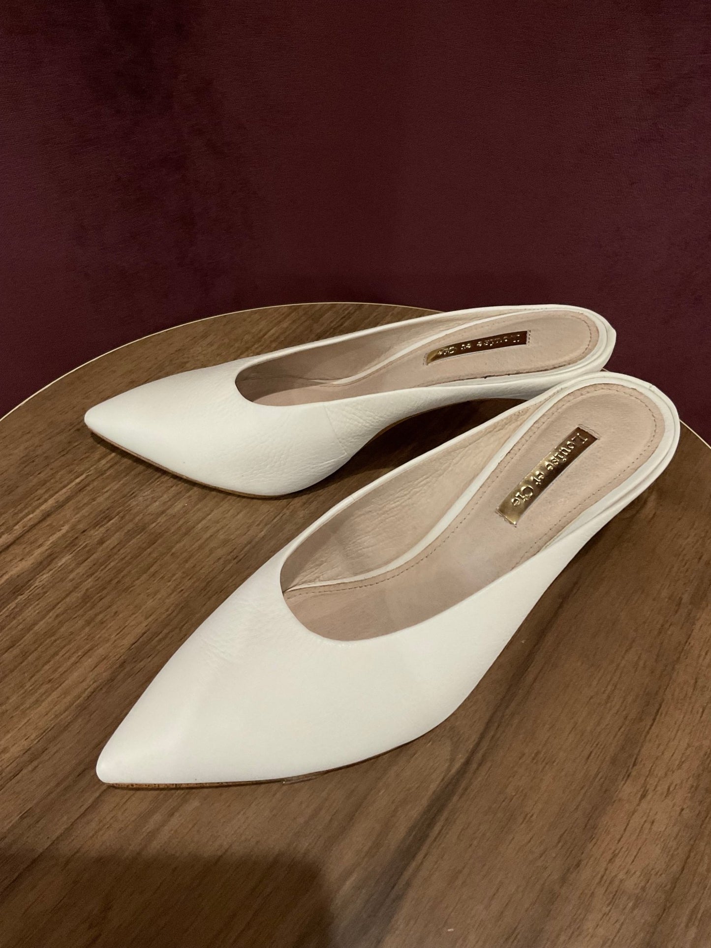 Louie Et Cie - White Leather MuleShoesBrand new - with no tags