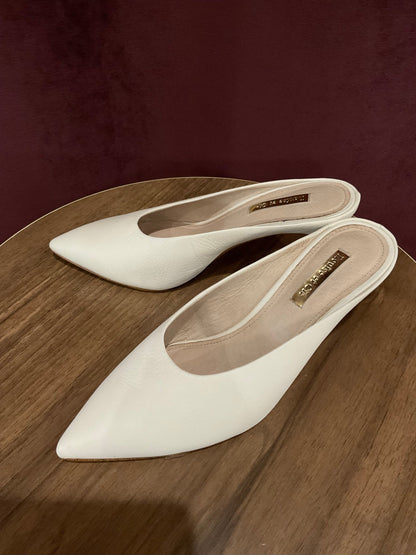 Louie Et Cie - White Leather MuleShoesBrand new - with no tags