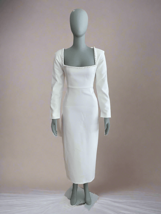 Odd Muse - Embellished Midi Dress (8)Bridal EventsIvory