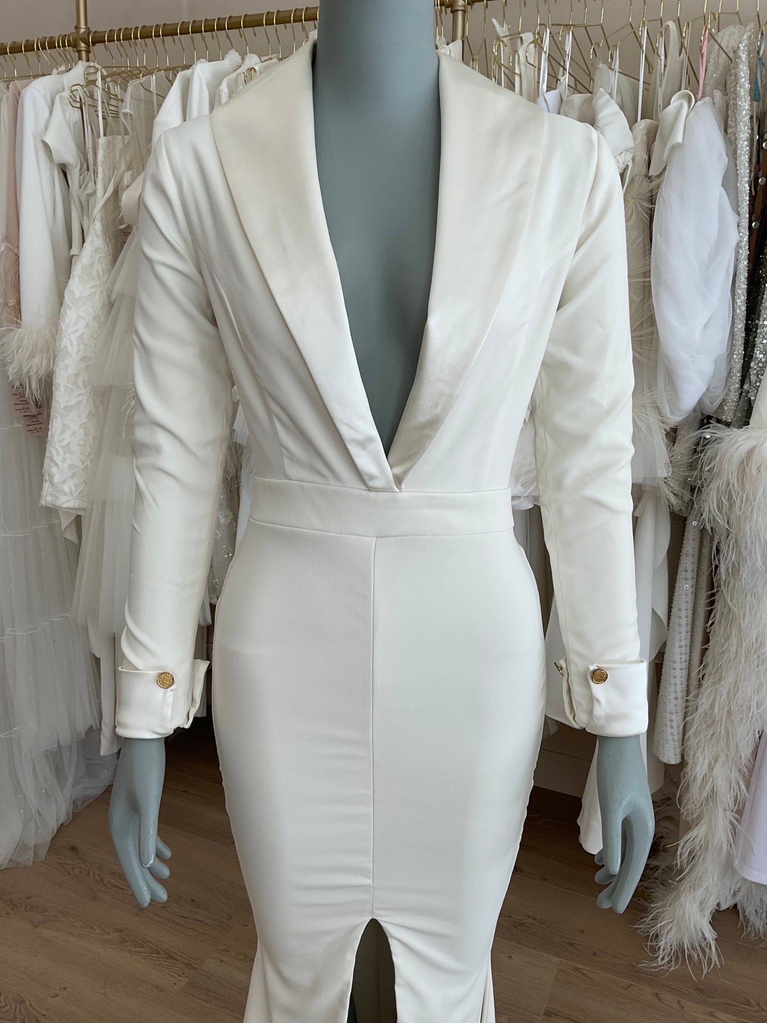 Ryan & Walter - Long Sleeve Tuxedo Dress (2)Bridal Events2