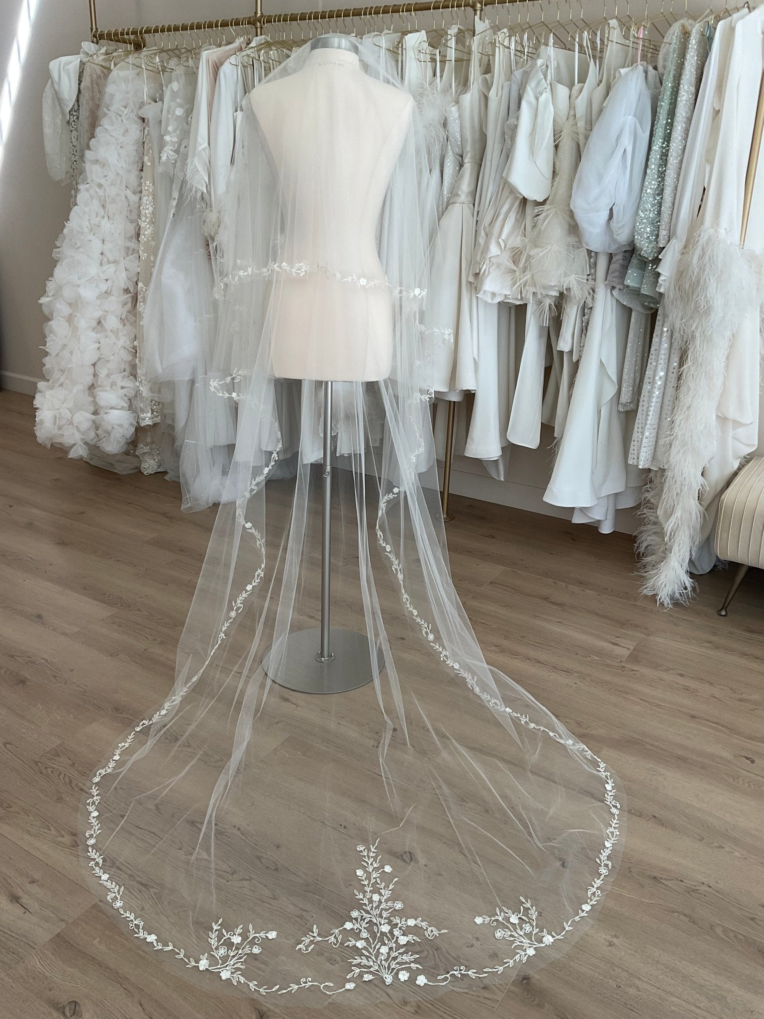 Temperly London - Double Layer Chapel VeilBridal AccessoriesIvory